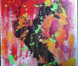 Lustige Farbschlangen Nr.2 80x60cm 2025