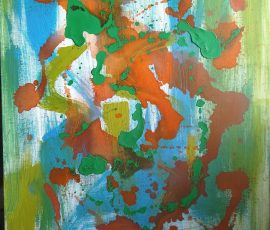 Lustige Farbschlangen Nr.3 80x60cm 2025