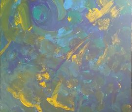 Gelb trifft Meer (mit Denise Greiner) 80x60cm 2025